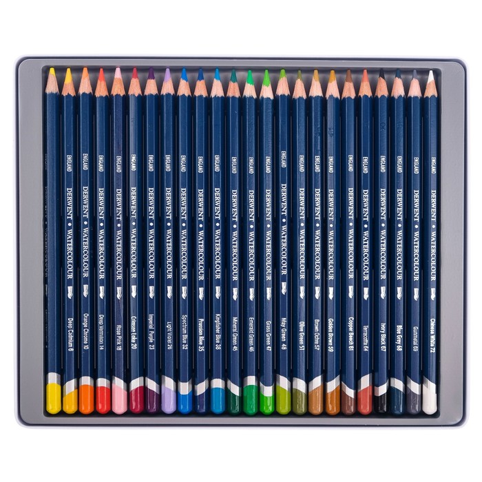 Карандаши художественные акварельные Derwent WaterColour 24цв. мет.кор 32883