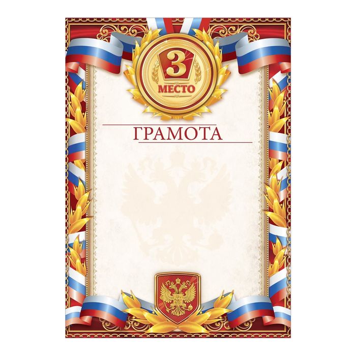 Грамота спортивная "3 место"