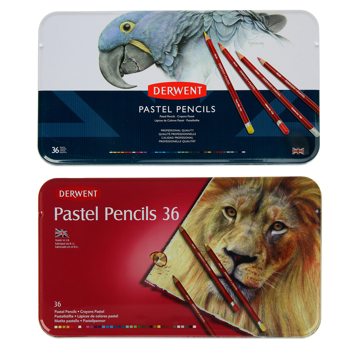 Пастель сухая худ в карандаше набор Derwent Pastel Hard 36цв метал.упак 700307