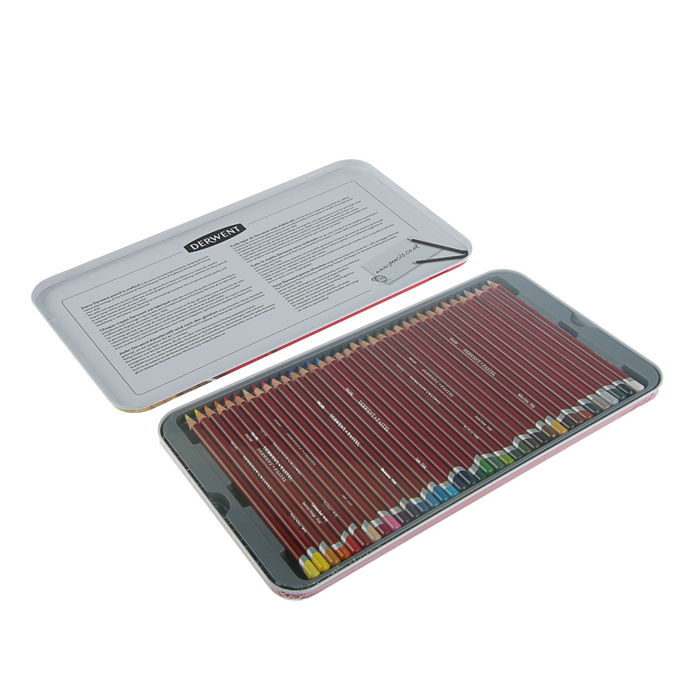 Пастель сухая худ в карандаше набор Derwent Pastel Hard 36цв метал.упак 700307