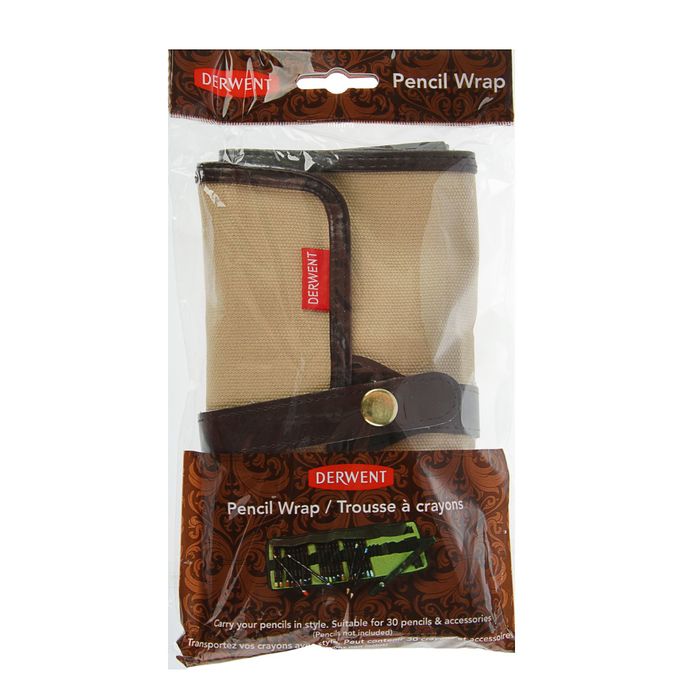 Пенал мягкий футляр (скатка) Derwent ткань на 30 предметов коричневый 700434
