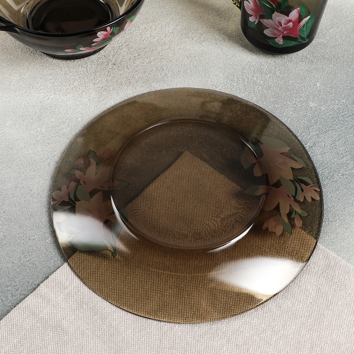 Набор для завтрака "Магнолия", 3 предмета: тарелка 20,5 см, миска 510 мл, кружка 210 мл, цвет дымка