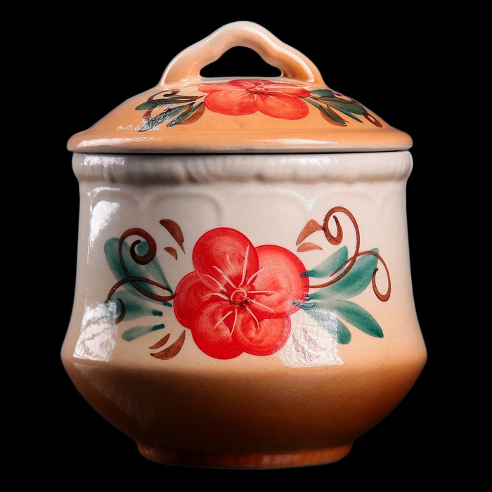 Сахарница 650 мл «Расписная», рисунок МИКС