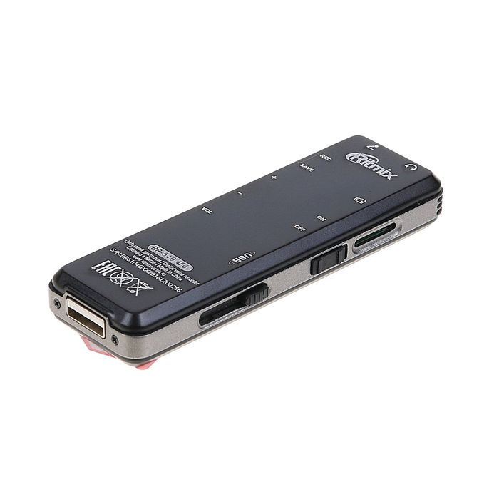 Диктофон RITMIX RR-610 4Gb, MP3, дисплей с подсветкой, литий-полимерный аккумулятор