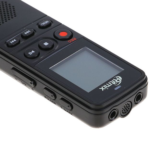 Диктофон RITMIX RR-810 8Gb Black, MP3, микрофон, дисплей, чехол, ремешок