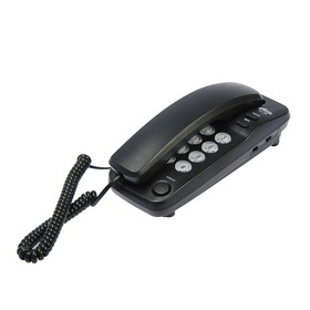 Проводной телефон Ritmix RT-100, настольно-настенный, Hi-Low, световой индикацией, черный Ош