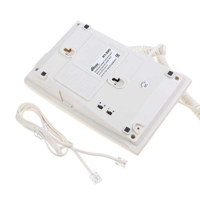Проводной телефон RITMIX RT-330, мелодия на удержании звонка, Hi-Low, белый