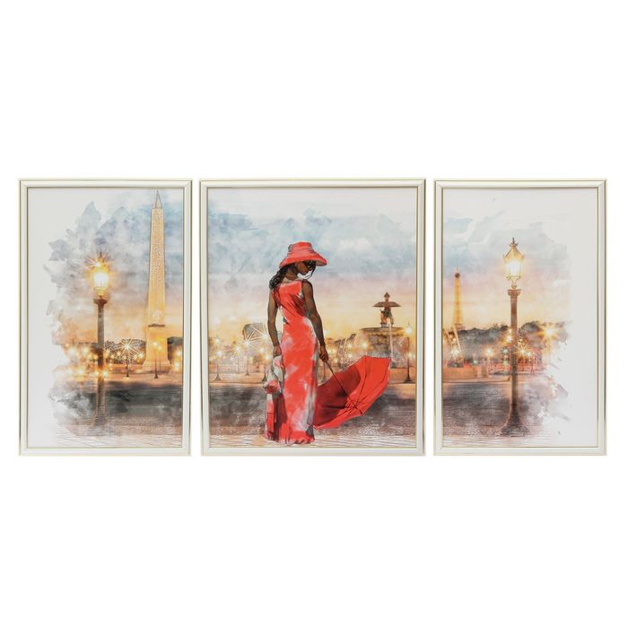 Модульная картина в раме "Леди", 2 — 30×50 см, 40×50 см, 50×100 см