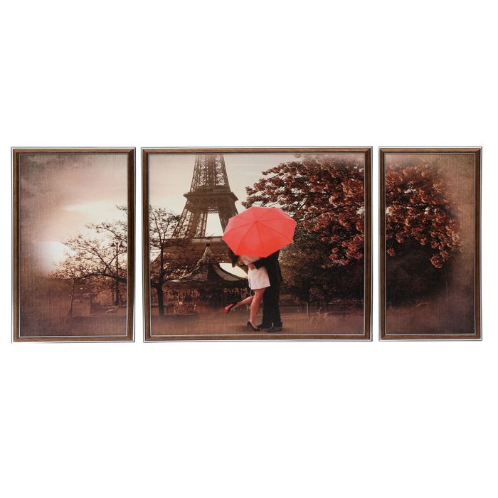 Модульная картина в раме "Любовь в Париже"
