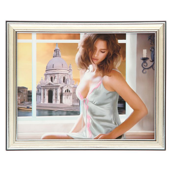 Картина "У окна"22*27 см рамка микс