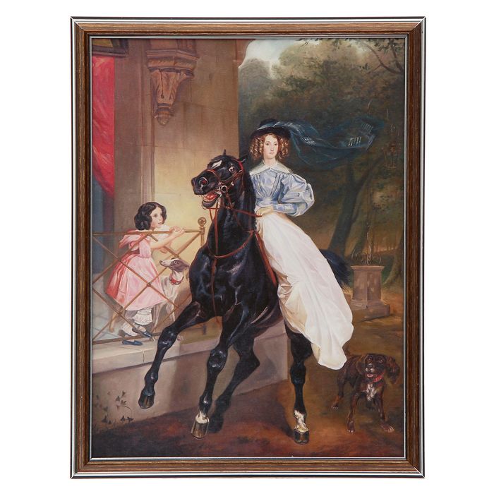 Картина "Леди на коне" 33*43 см