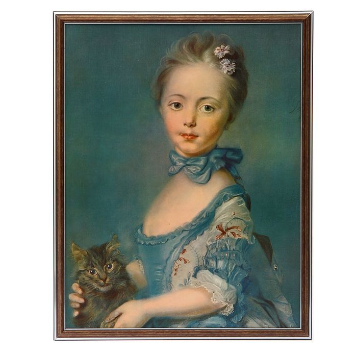 Картина "Дама с котом" 42*52 см