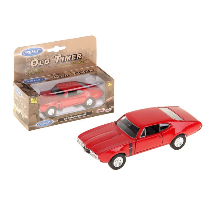 Модель машины Oldsmobile 442 1968, масштаб 1:34, МИКС