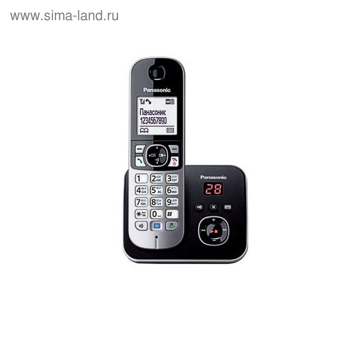 фото Телефон panasonic kx-tg6821 rub dect, а/отв, комплект из базы и трубки, полифония