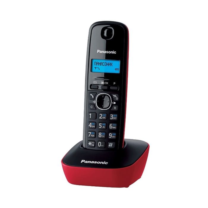Телефон Panasonic KX-TG1611 RUR DECT, комплект из базы и трубки, монохром.дисплей на трубке  253167