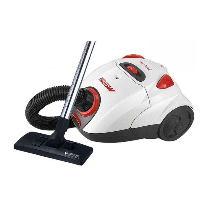 Пылесос Centek CT-2510, 1800 Вт, мощность всасывания 350 Вт, 2 л, белый/красный