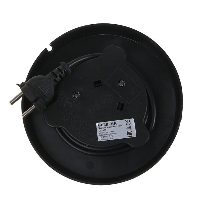 Чайник электрический GELBERK GL-333, 1.8 л, 1500 Вт, нержавеющая сталь, матовый