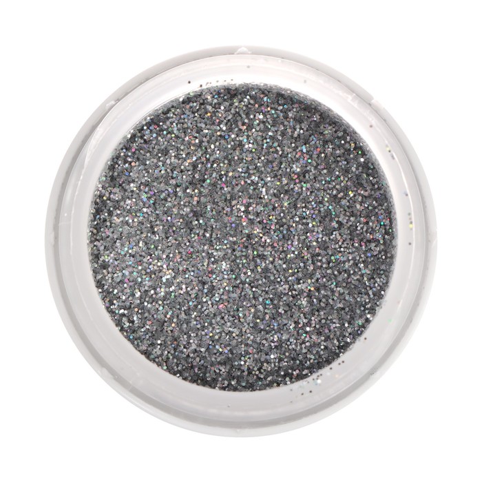 фото Декоративные блёстки luxart luxglitter (сухие), 20 мл, размер 0.2 мм, голографическое серебро