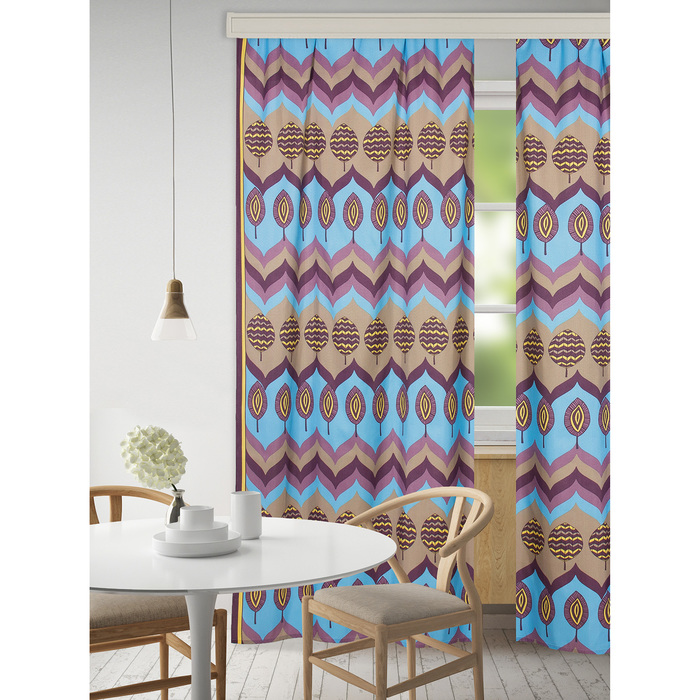 Набор штор "Экономь и Я" 145х250 см - 2 шт., Абстракция, полиэфир