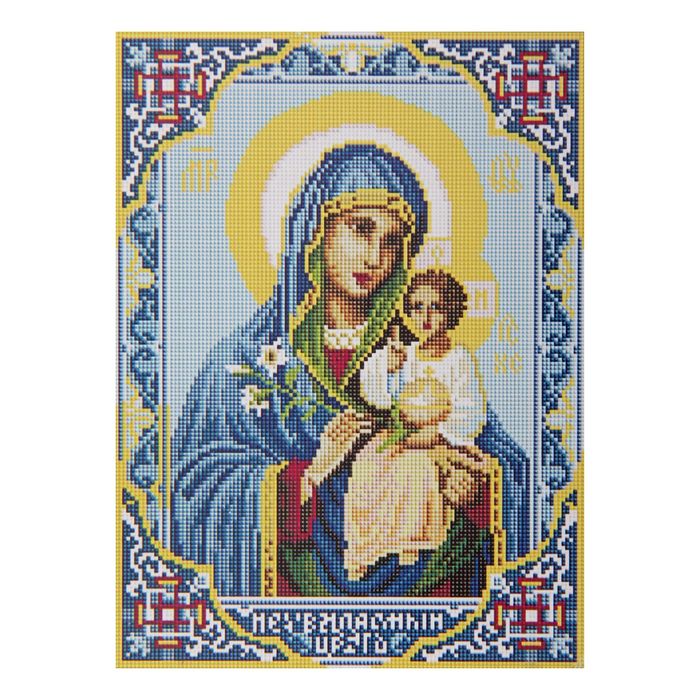 Алмазная вышивка 30*40 "Неувядаемый цвет" холст, емкость, стержень с клеевой подушечкой