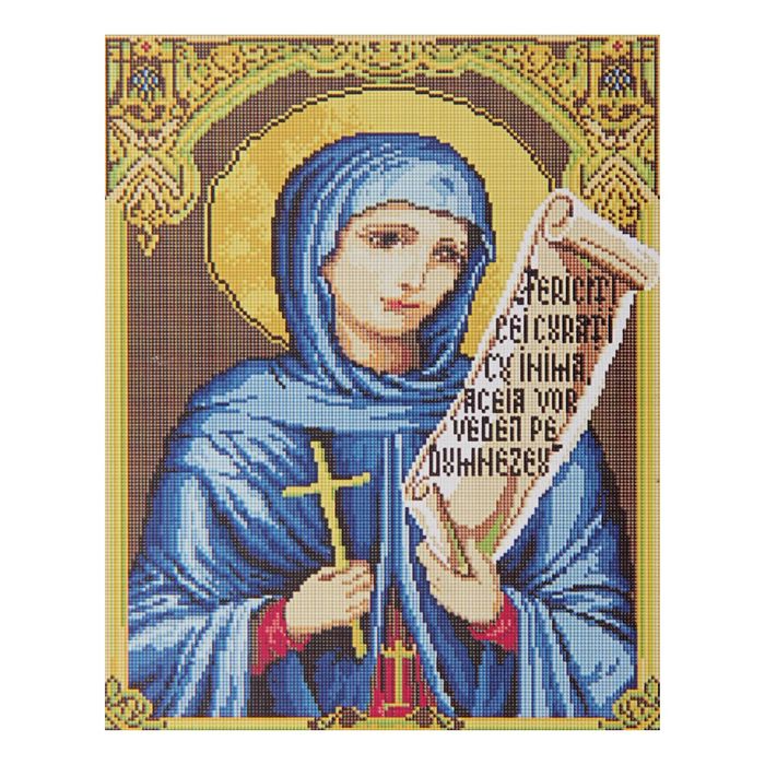 Алмазная вышивка 40*50 "Святая мученица Татиана Римская" холст, емкость, стержень с клее.под.