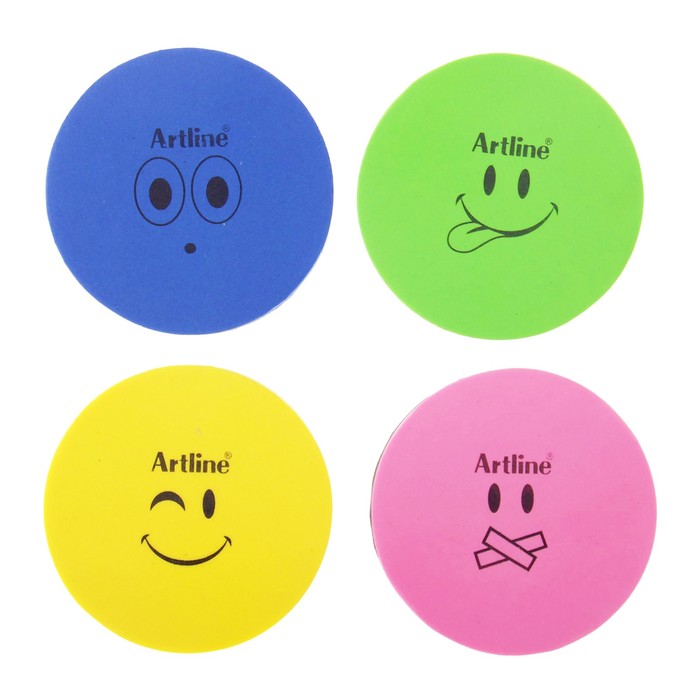 Губка магнитная для доски "Смайл",МИКС