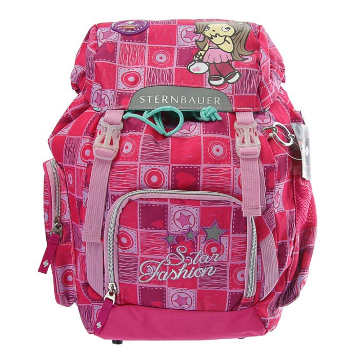 Рюкзак школьный с эргономичной спинкой Sternbauer на затяжке Vip 39*27*19 розовый 5601