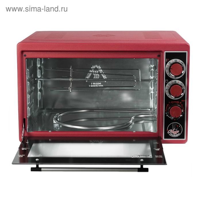 Мини-печь Чудо Пекарь ЭДБ-0124, 1500 Вт, 39 л, таймер, гриль, красная