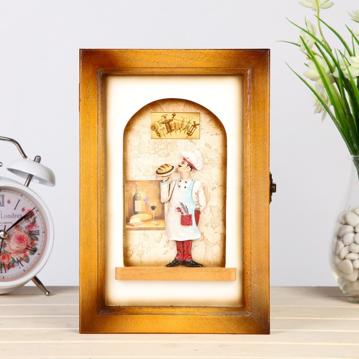 Ключница дерево "Повар" 24х16х5,5 см