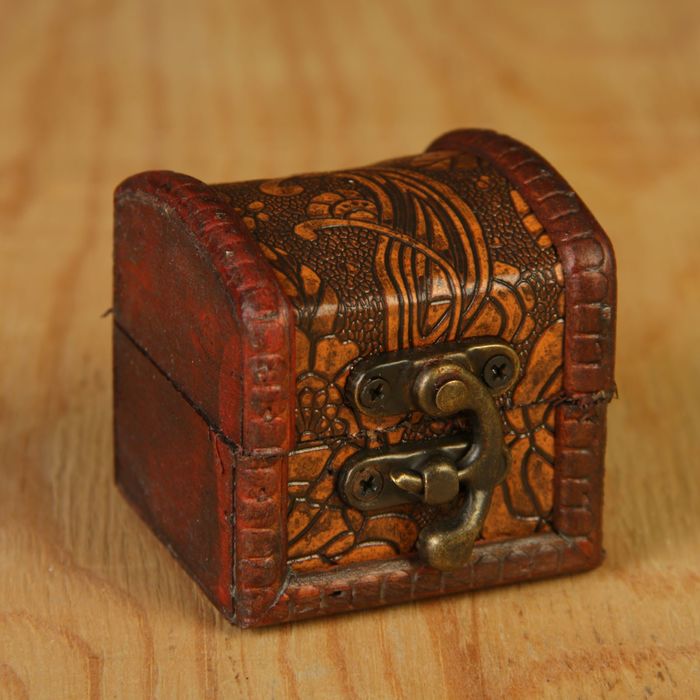 Шкатулка дерево сундучок "Цветник" 6х6х6 см