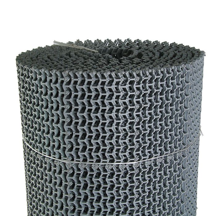 Покрытие ковровое щетинистое, ширина 1 м, рулон 10 м "Волна", цвет серый