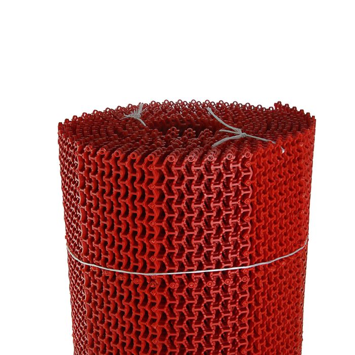 Покрытие ковровое щетинистое, ширина 1 м, рулон 10 м "Волна", цвет красный