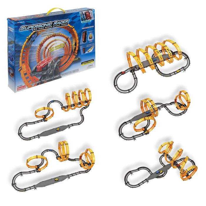 Автотрек "Мертвая петля", на радиоуправлении, 5 в 1, различные варианты сборки