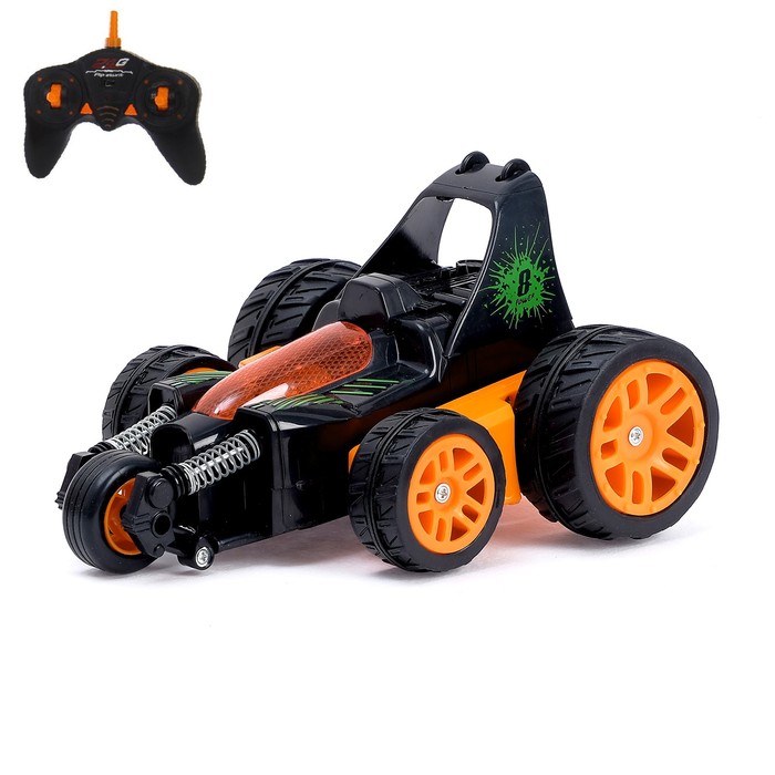 Машина радиоуправляемая "Перевертыш", работает от аккумулятора, свет и звук, МИКС