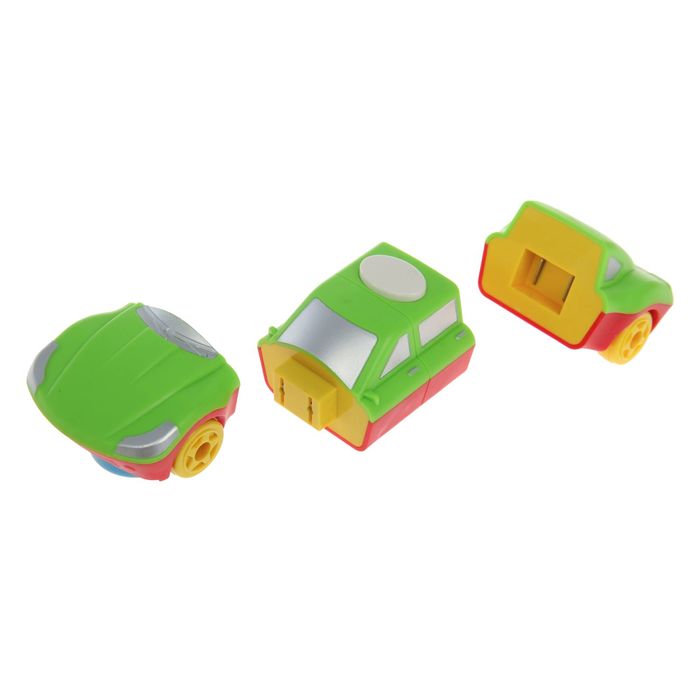 Конструктор магнитный «Машина», работает от батареек, цвета МИКС