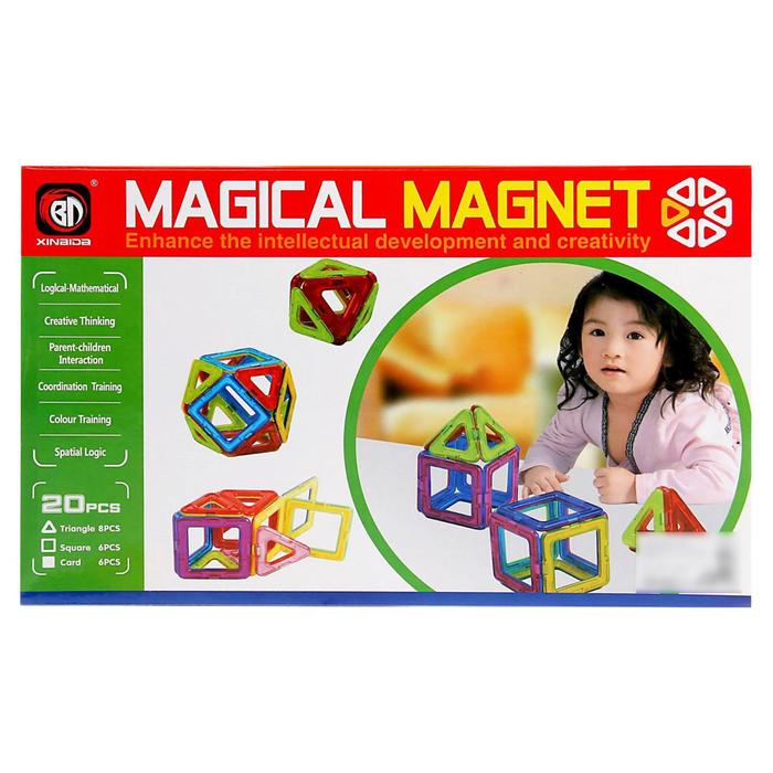 Конструктор магнитный «Магический магнит», 20 деталей