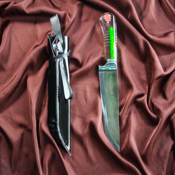 Корд Куруш средний, рукоять из оргстекла, гарда из олова, заточка от середины