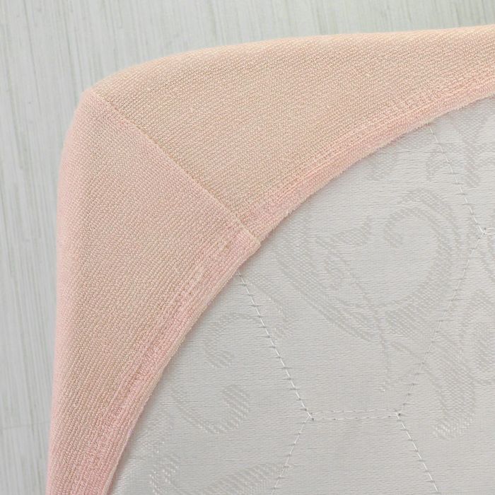 Простыня махровая на резинке, 140х200х20, цвет персиковый, 160 гр/м2