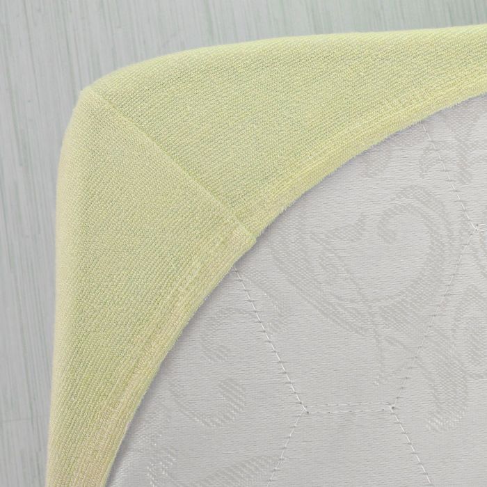Простыня махровая на резинке, 180х200х20, цвет салатовый, 160 гр/м2