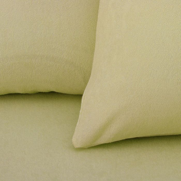 Наволочки махровые на молнии, 50х70 - 2шт, цвет салатовый, 160 гр/м2