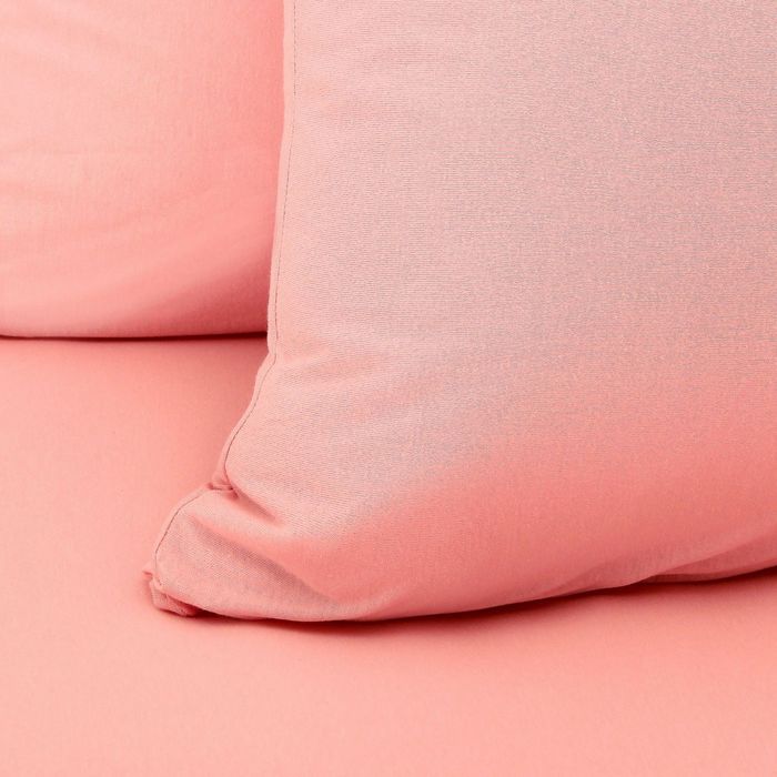 Наволочки трикотажные на молнии, 50х70 - 2шт, цвет коралловый, 125 гр/м2