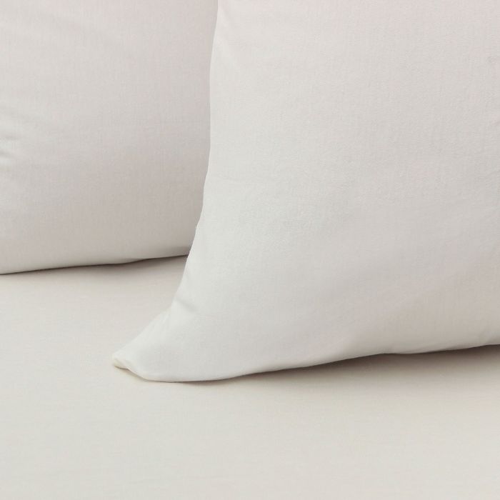 Наволочки трикотажные на молнии, 50х70 - 2шт, цвет белый, 125 гр/м2