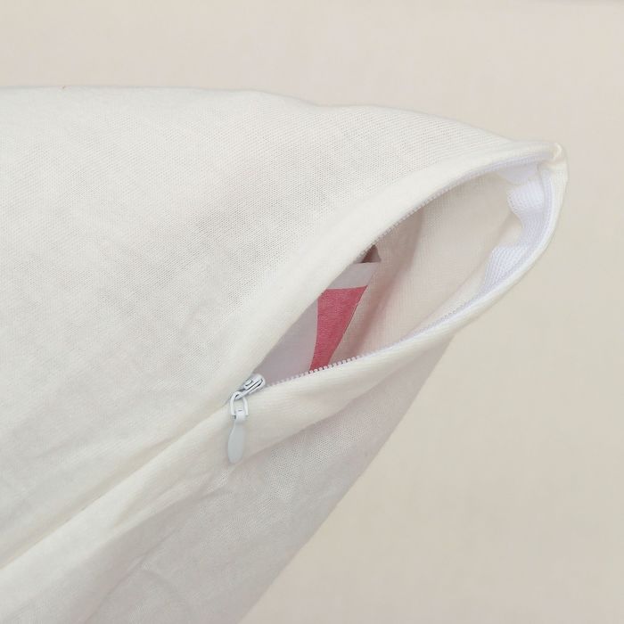 Наволочки трикотажные на молнии, 50х70 - 2шт, цвет белый, 125 гр/м2