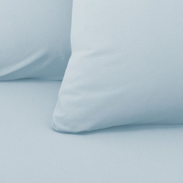 Наволочки трикотажные на молнии, 50х70 - 2шт, цвет голубой, 125 гр/м2