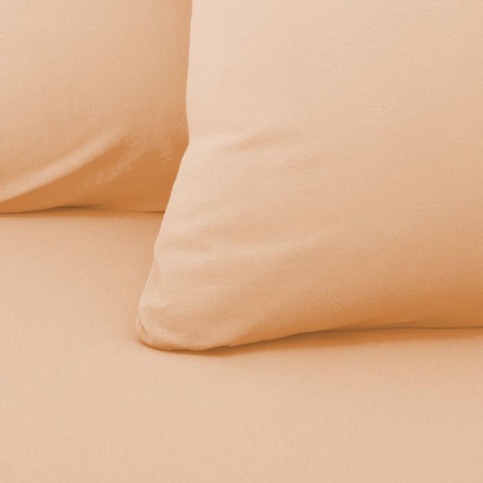 Наволочки трикотажные на молнии, 70х70 - 2шт, цвет персиковый, 125 гр/м2