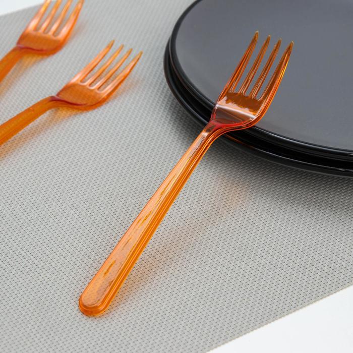 Набор вилок 18 см, 10 шт, цвет оранжевый