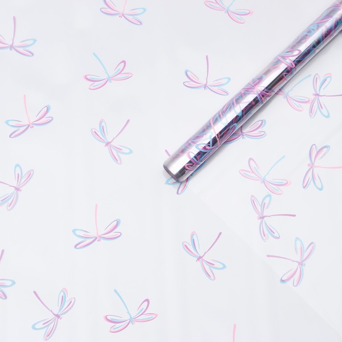 Пленка для цветов и подарков "Шалунья" сиреневый 0.7 х 8.2 м, 40 мкм