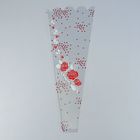 Пакет для цветов конус «Эстель», красно-белый 24/60