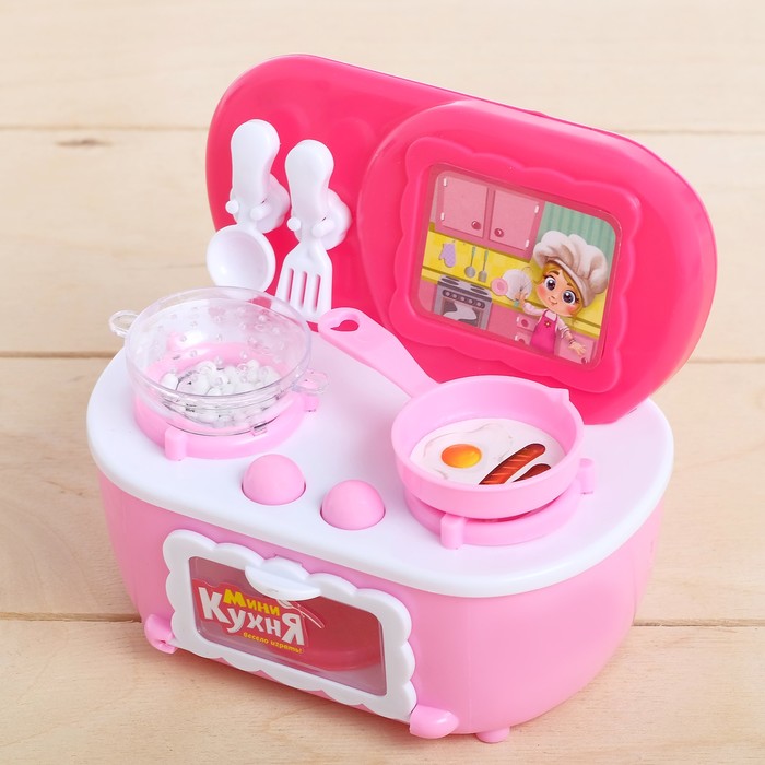 Игровой набор "Мини кухня", с аксессуарами, световые и звуковые эффекты, МИКС