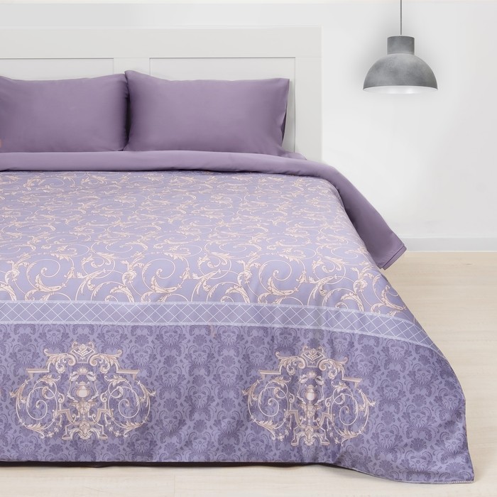 Постельное бельё "Этель" 1.5 сп Жемчужная дымка, размер 143х215 см, 150х214 см, 50х70 см - 2 шт., мако-сатин 128 г/м2